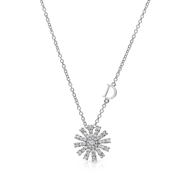 Margherita White Gold and Diamonds Necklace, 12mm